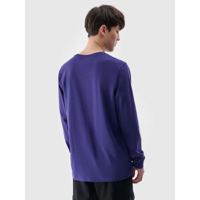 2. Longsleeve regular gładki męski 4F 4FWMM00TLONM432-31S