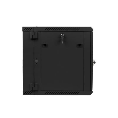 2. Szafa instalacyjna rack wisząca dwusekcyjna 19" 12U 600x600 czarna Lanberg (flat pack)