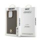 8. Etui DKNY Leather Pattern Metal Logo MagSafe na iPhone 15 Pro Max - brązowe
