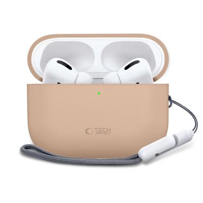 2. Etui Tech-Protect Silicone na AirPods Pro 3 - beżowe