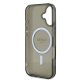 7. Etui Guess IML Glitter Circle MagSafe na iPhone 16 - czarne