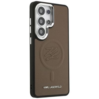 4. Etui Karl Lagerfeld Embossed Ring Initials MagSafe na Samsung Galaxy S26 Ultra - brązowe