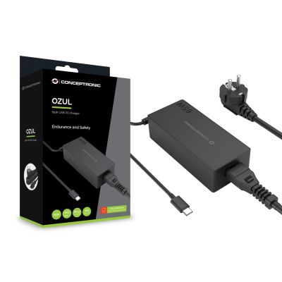 3. Conceptronic OZUL09BE adapter zasilający/ inwentor Wewnętrzna 65 W Czarny