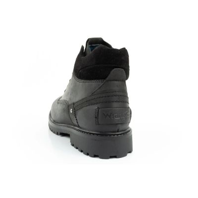 5. Wrangler Yuma buty męskie sztyblety trzewiki eleganckie skórzane czarne