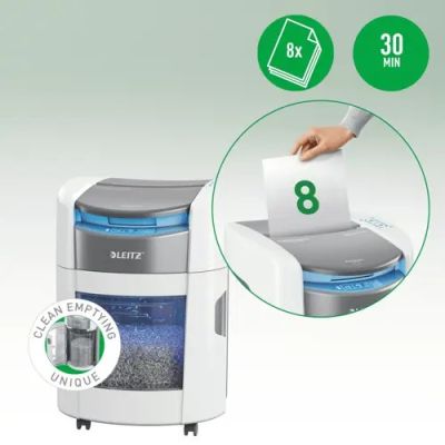 11. Niszczarka Leitz IQ Optimax AutoFeed 150, P4, 150 kartek, 15 l kosz