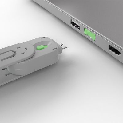 4. Lindy 40451 bloker portów Blokada portu + klucz USB Typu-A Zielony Kopolimer akrylonitrylo-butadieno-styrenowy (ABS) 5 szt.