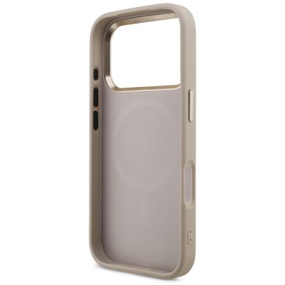 7. Etui Guess 4G Triangle Logo MagSafe na iPhone 17 Pro - różowo-złote
