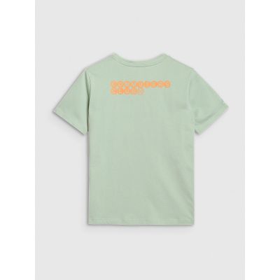 2. T-shirt oversize z nadrukiem damski 4F 4FWSS25TTSHF2238-47S