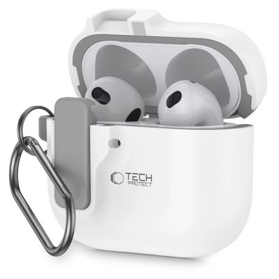 Etui Tech-Protect Slim Hook na AirPods 4 - białe