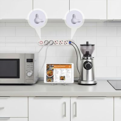 12. MACLEAN LISTWA ZASILAJĄCA PRZEDŁUŻACZ5 GNIAZD + 3XUSB, 110-240V AC 50/60HZ, 2.1A MAX 2500W, 1,5M, BIAŁA MCE395 W