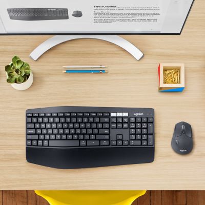 6. Logitech MK850 Performance klawiatura Dołączona myszka Uniwersalne RF Wireless + Bluetooth QWERTZ Niemiecki Czarny