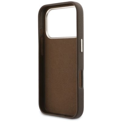 7. Etui Guess FW Resin Logo na iPhone 17 Pro Max - brązowe