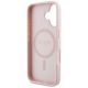 7. Etui Guess Grained Hot Stamp Peony Triangle Logo MagSafe na iPhone 16 - różowe