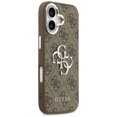 4. Etui Guess 4G Big 4G Classic Logo na iPhone 17 - brązowo-srebrne