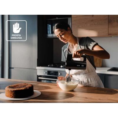 10. ELDOM ROBOT KUCHENNY R120 MIXO 400W, CZARNY, 5 PRĘDKOŚCI, UBIJANIE I MIESZANIE, PRZYCISK TURBO, POJEMNIK NA AKCESORIA