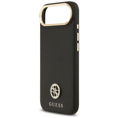 6. Etui Guess Grained Strass Logo MagSafe na iPhone Air - czarne