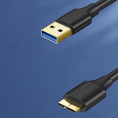 5. Kabel Ugreen US130 10841 USB-A 3.0 - micro USB-B 1m - czarny