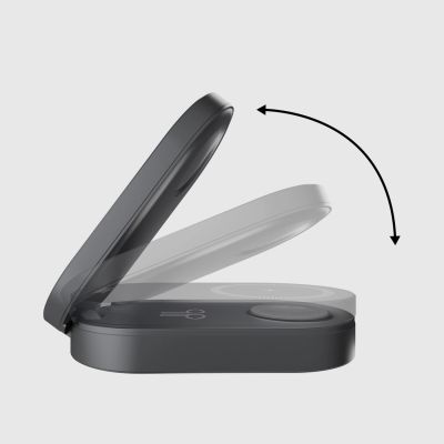 7. Stacja ładująca SBS składana 3w1 bezprzewodowa QI2 MFI - Made for iPhone - czarna