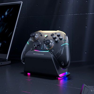 7. Kontroler do gier Machenike G5Pro Premium Edition bezprzewodowy ze stacją ładującą - czarno-złoty