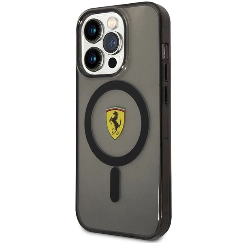 2. Etui Ferrari Translucent MagSafe na iPhone 14 Pro - czarne