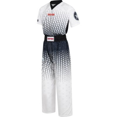 3. Strój do kickboxingu TOP TEN GRAFIC biało-czarny XS (150 cm)