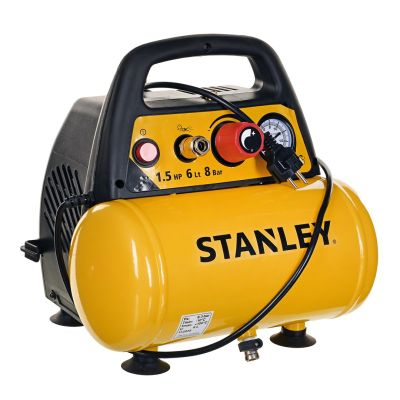 7. Kompresor bezolejowy 6L+Zestaw pneumatyczny STANLEY