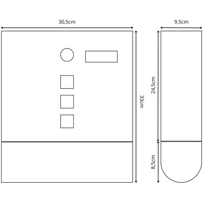 15. SKRZYNKA NA LISTY 30,5X9,5X33CM 1067520 SASKA GARDEN