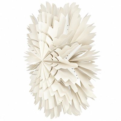 3. PŁATEK ŚNIEGU DEKORACJA WISZĄCA PAPIEROWA ŚR 50CM MICA - BIAŁY