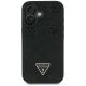 3. Etui Guess Grained Hot Stamp Peony Triangle Logo MagSafe na iPhone 16 - czarne