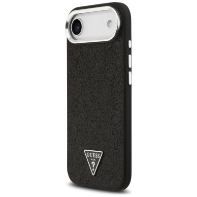 2. Etui Guess Glitter Triangle Logo MagSafe do iPhone 17 Air - czarne