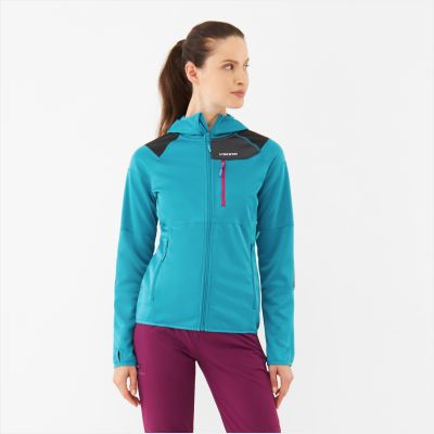 6. Bluza damska VIKING Yosemite Hoodie Lady rozpinana z kapturem turkusowa