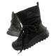 Lee Cooper buty sportowe damskie zimowe trekkingowe ocieplane czarne skóra naturalna