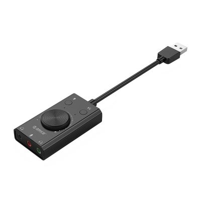 5. Karta dźwiękowa Orico SC2 zewnętrzna wielofunkcyjna z USB-A - czarna