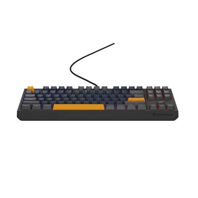 14. GENESIS THOR 230 TKL klawiatura Gaming USB + RF Wireless + Bluetooth QWERTY Czarny, Niebieski, Szary, Pomarańczowy