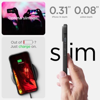7. Etui Spigen Rugged Armor Mag z MagSafe na iPhone 14 - czarny mat