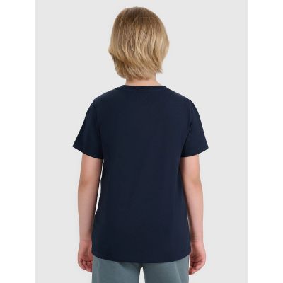 2. T-shirt regular z nadrukiem chłopięcy 4F 4FJRMM00TTSHM3255-31S