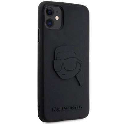 4. Etui Karl Lagerfeld Rubber Karl Head 3D na iPhone 11 / Xr - czarne