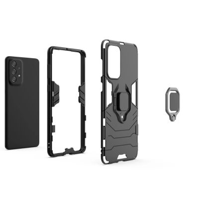 2. Ring Armor pancerne hybrydowe etui pokrowiec + magnetyczny uchwyt Samsung Galaxy A73 czarny