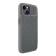 4. Nillkin Qin Cloth Pro Case etui do iPhone 14 Plus osłona na aparat kabura pokrowiec obudowa z klapką szary