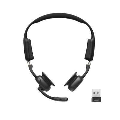SHOKZ C610-AA-BK słuchawki/zestaw słuchawkowy Bezprzewodowy Nauszny Biuro/centrum telefoniczne USB Typu-A Bluetooth Czarny