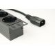 3. GEMBIRD LISTWA ZASILAJĄCA RACK 19" PDU EG-PDU-014-C14 1U, 10A, 8X SCHUKO, WTYK C14, KABEL 3M