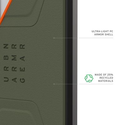 6. Urban Armor Gear Civilian pokrowiec na telefon komórkowy 17,5 cm (6.9") Pomarańczowy, Oliwkowy