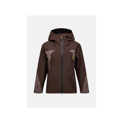 Kurtka damska PEAK PERFORMANCE W Ridge Hipe Ace 3L Shell Jacket kolor brązowy