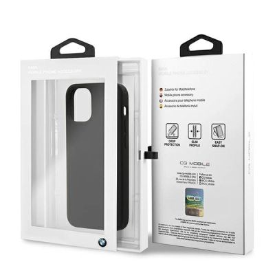 9. Etui BMW Silicone Signature na iPhone 12 mini - czarne