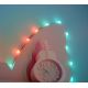 12. Twinkly Candies – 100 Lampki w kształcie świeczki RGB LEDs, zielony przewód, USB-C