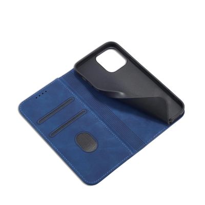 10. Magnet Fancy Case etui do iPhone 13 Pro pokrowiec portfel na karty kartę podstawka niebieski