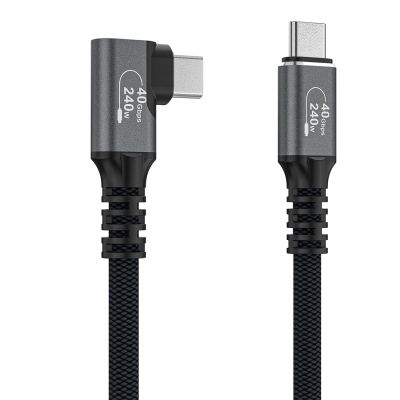 4. Kabel kątowy Wozinsky WPS2-UY41S USB-C USB4 40Gb/s 240W 2m - czarny