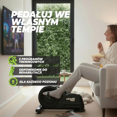 34. VIRTUFIT ELEKTRYCZNY ROWER STACJONARNY MB450 - TRENAŻER MOBILNOŚCI