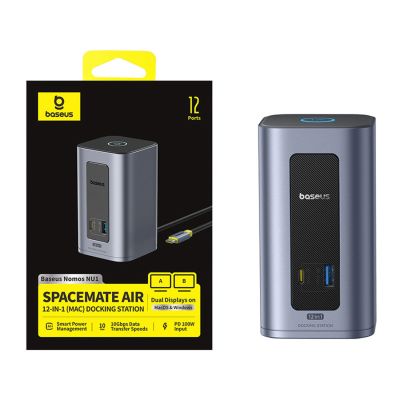 6. Stacja dokująca Baseus Nomos NU1 Air Spacemate 12w1 - szara