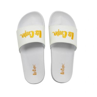 5. Lee Cooper buty sportowe damskie laczki wsuwane klapki wygodne lekkie białe żółte